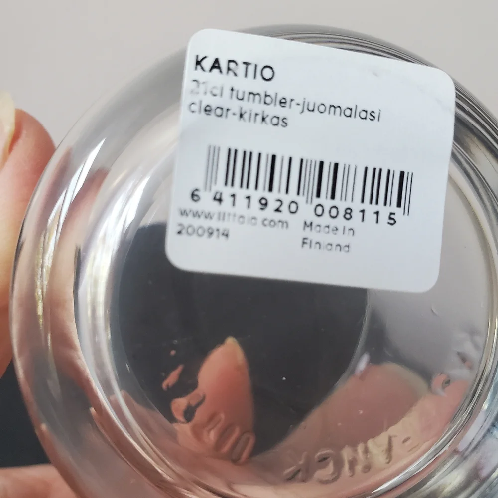 Littala Kartio Glass Tumbler 21 CL Set Of 2 Clear Designed By Kay Frank NWB - Picture 7 of 9